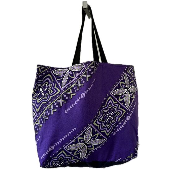 Handmade Reversable Polynesian Canvas Tribal Tote Beach Shopping Bag - Picture 1 of 5